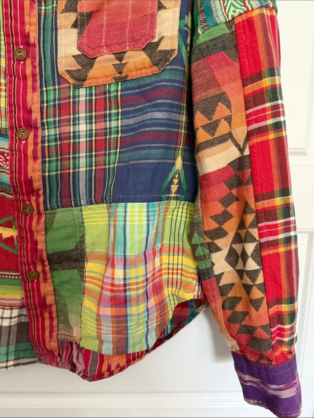 Polo by Ralph Lauren Red Multicolor Patchwork Plaid Button-Down Shirt